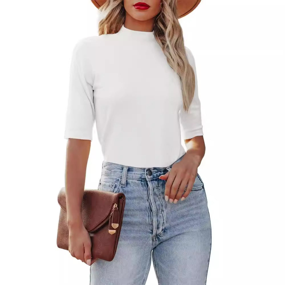 Women's Knitted Tight Stretch Sexy Formal Casual Blouses
