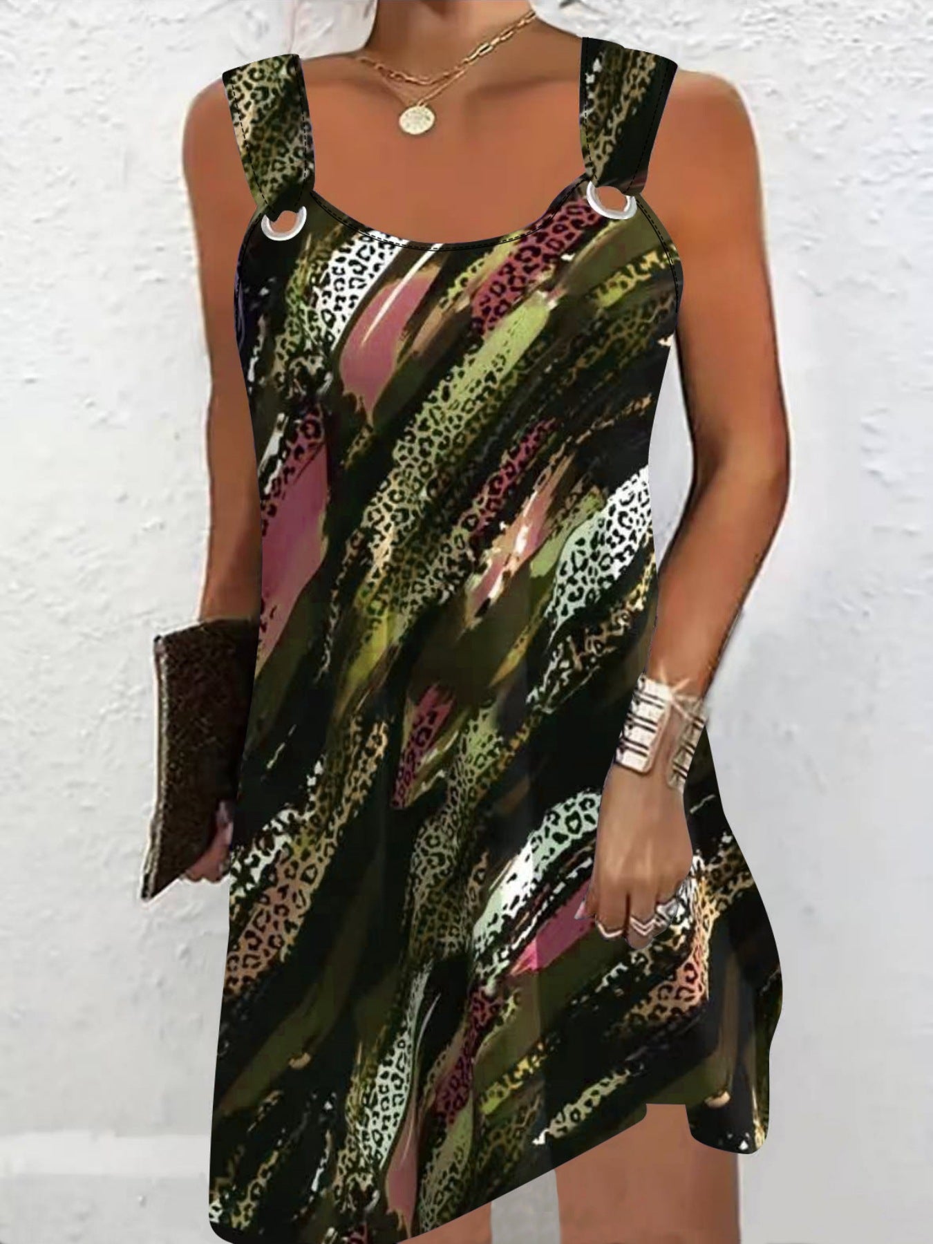 Beautiful Summer Casual Fashion Sleeveless Printed Plus Size
