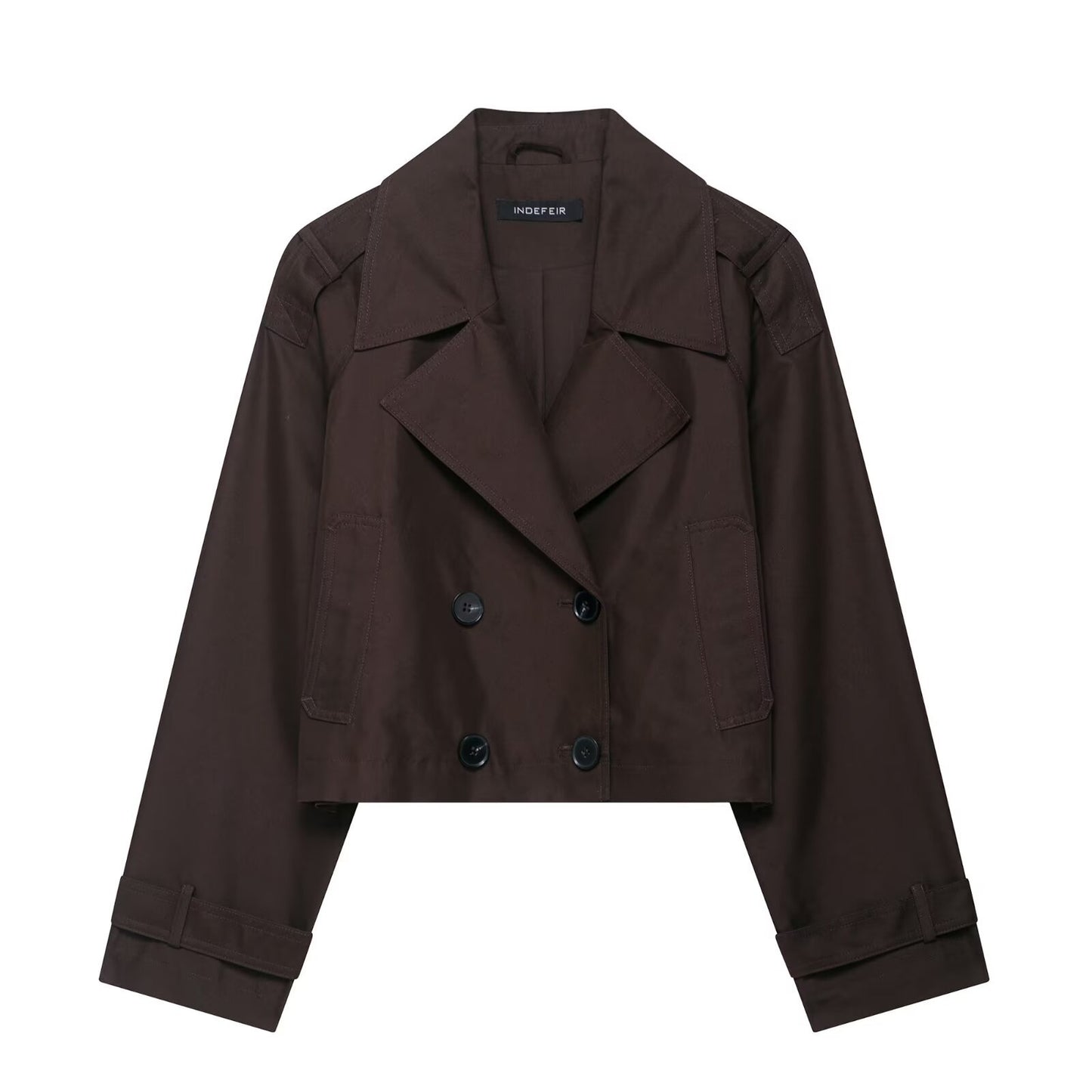 Women's Fashion Casual Double Breasted Trench Coats