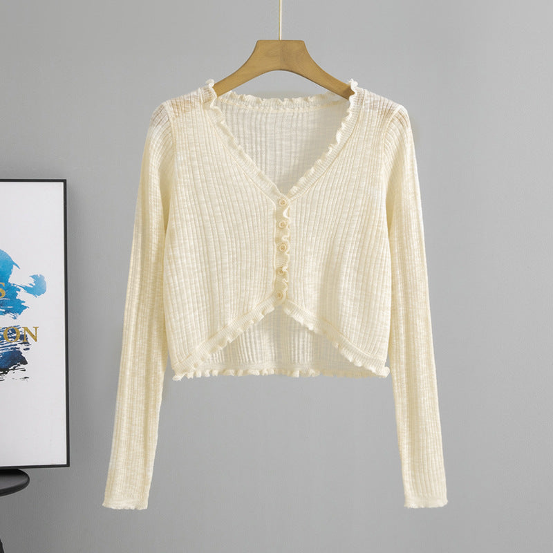 Women's Lace Knitted Office Summer Thin Type Sunscreen Coats