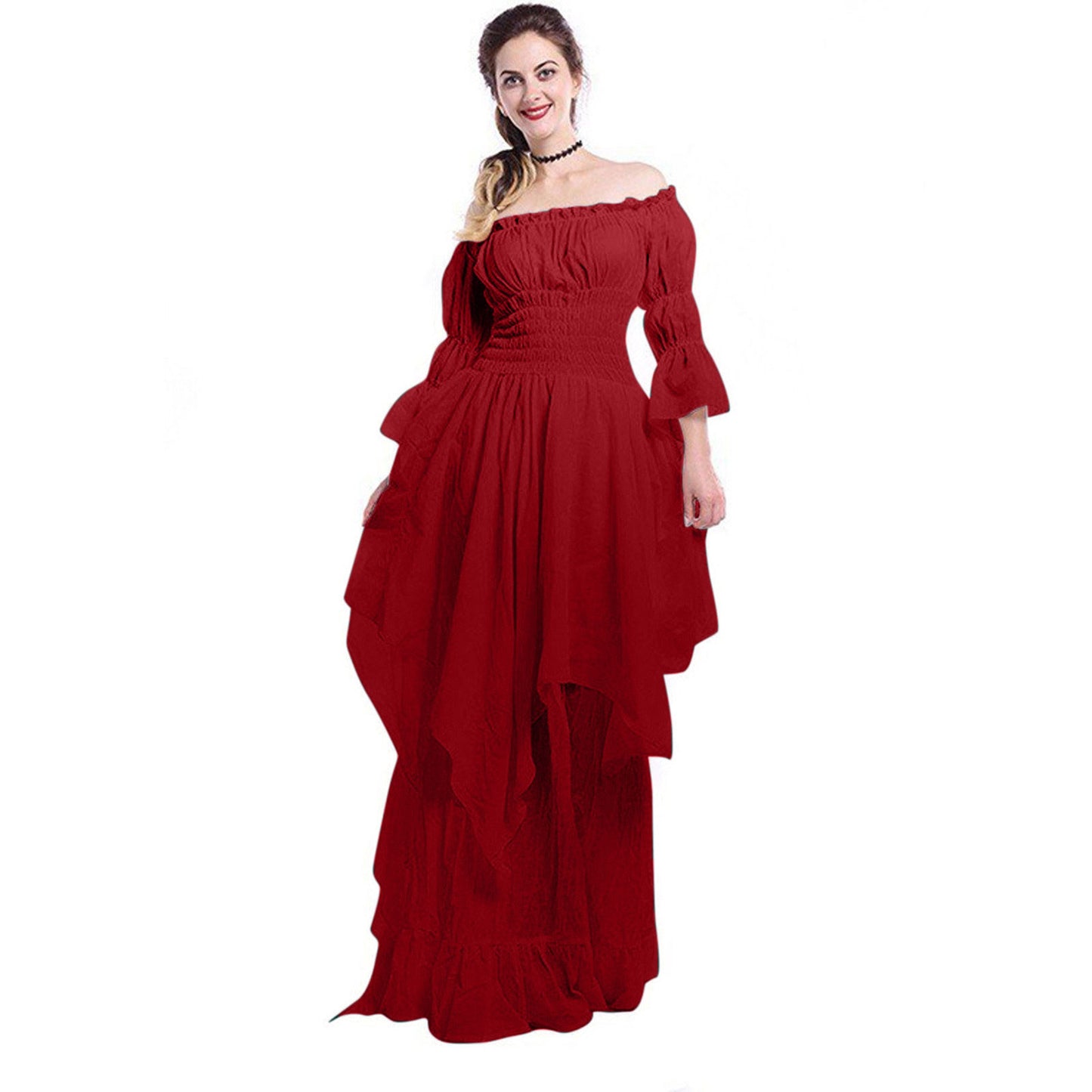 Bell Sleeve Dress Vintage Gothic Gown Dresses