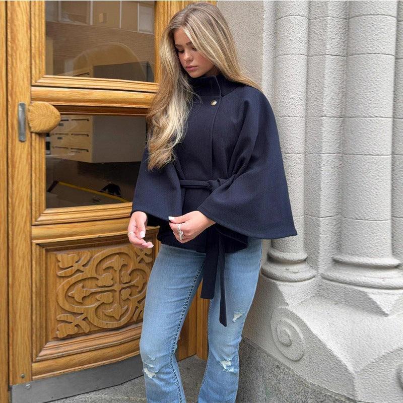 Women's Autumn Graceful Stand Collar Bell Sleeve Clothing