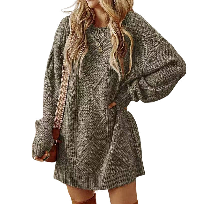 Women's Lazy Loose Fashion Outer Wear Twist Sweaters