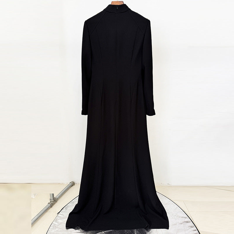 Fashion Simple Rhinestone Beaded Long Dress Dresses