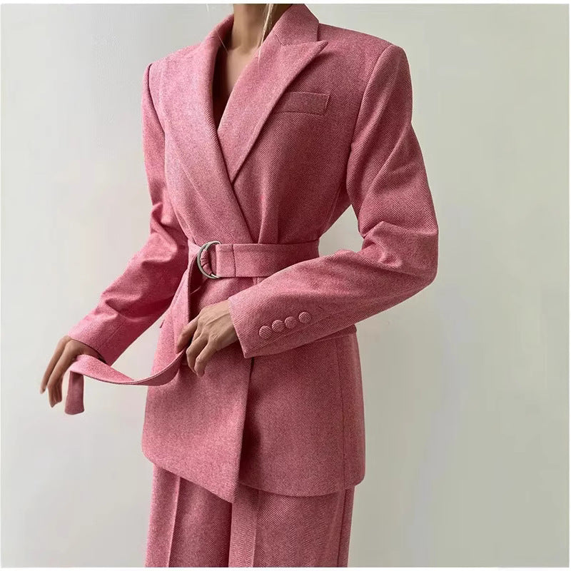 Women's Elegant High-grade Waist Fishbone Suspender Three-piece Suits