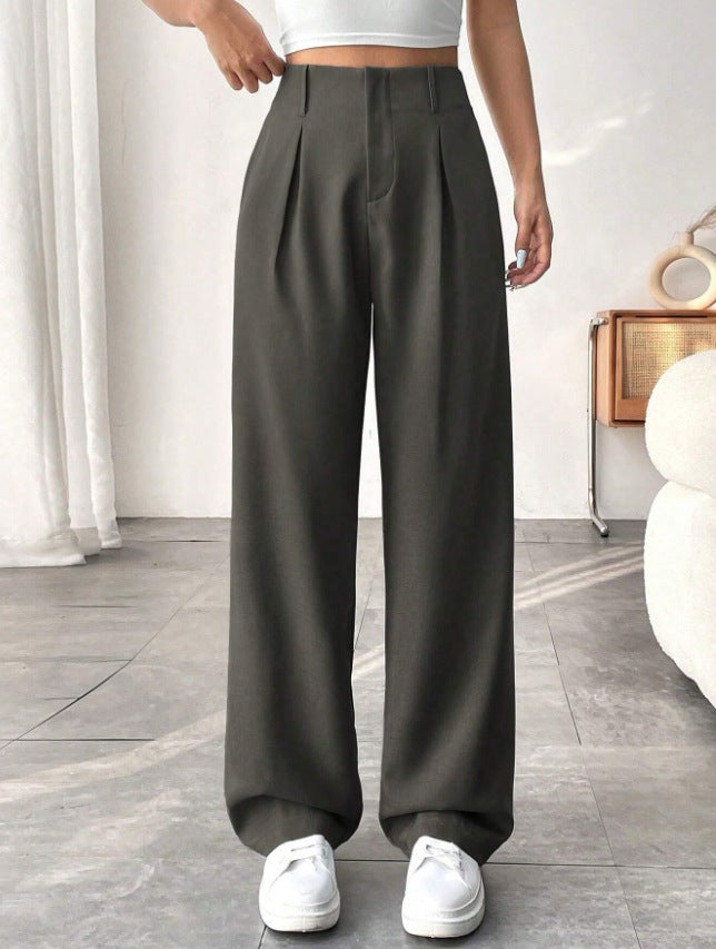 High Waist Wide Leg Versatile Casual Pants