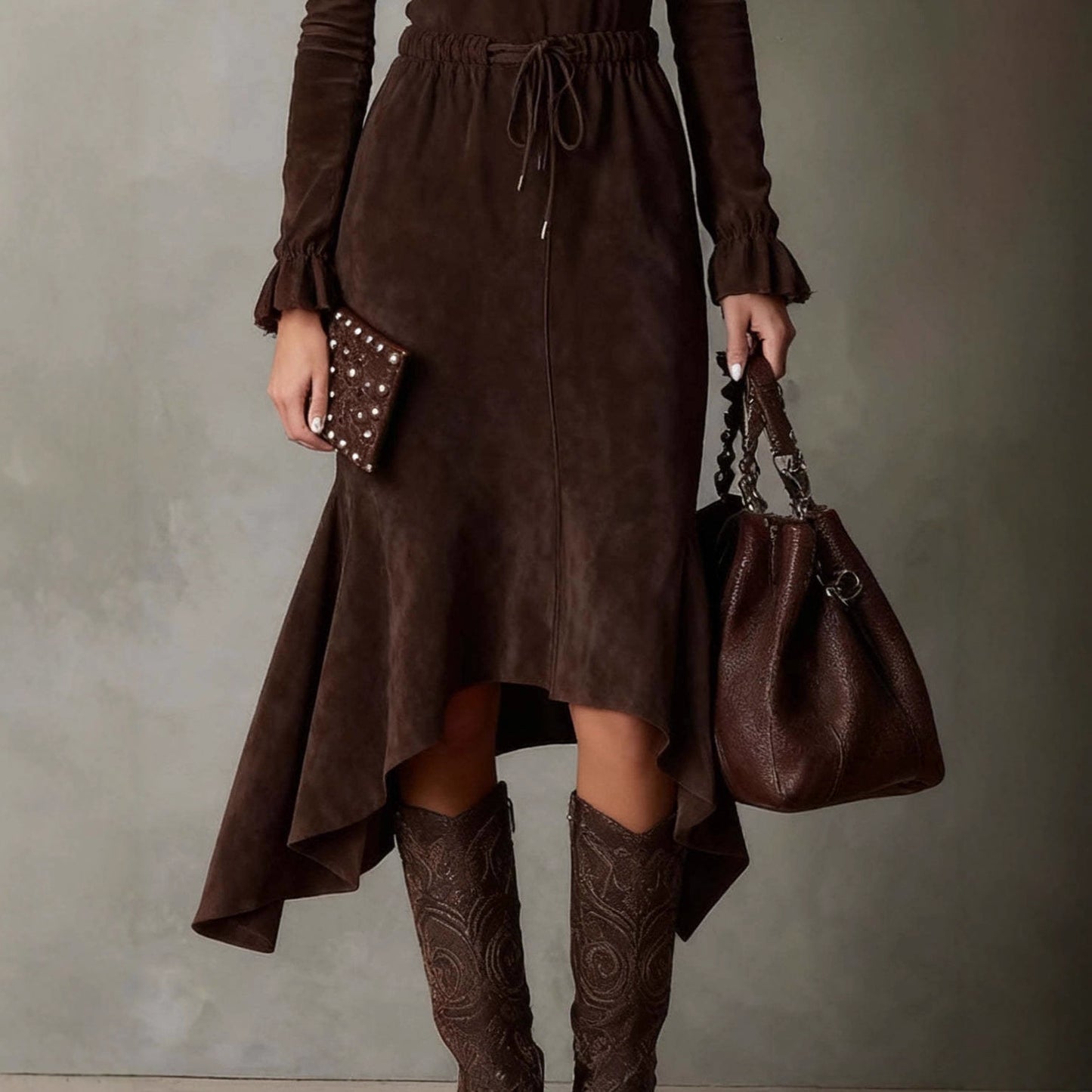 Quality Double-sided Cashmere Autumn Fashion Elegant Dresses