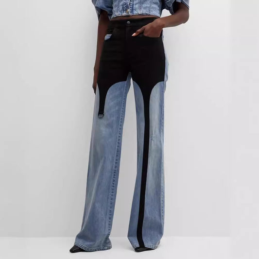 Matching Strange Flavor Spring Casual High Jeans