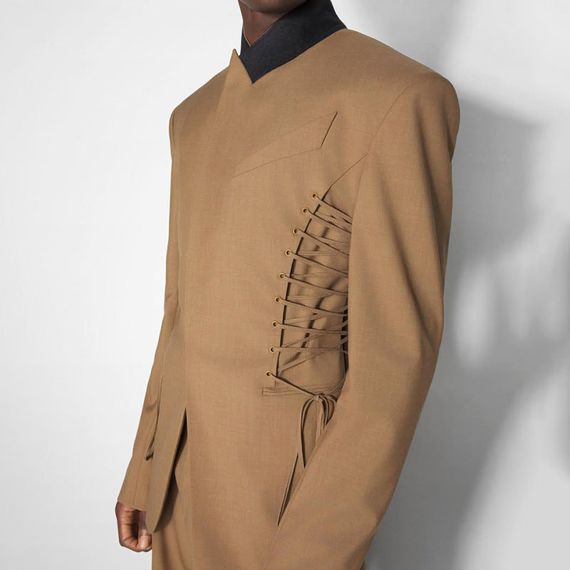 Women's Design Autumn Trendy Tied Slim Fit Blazers