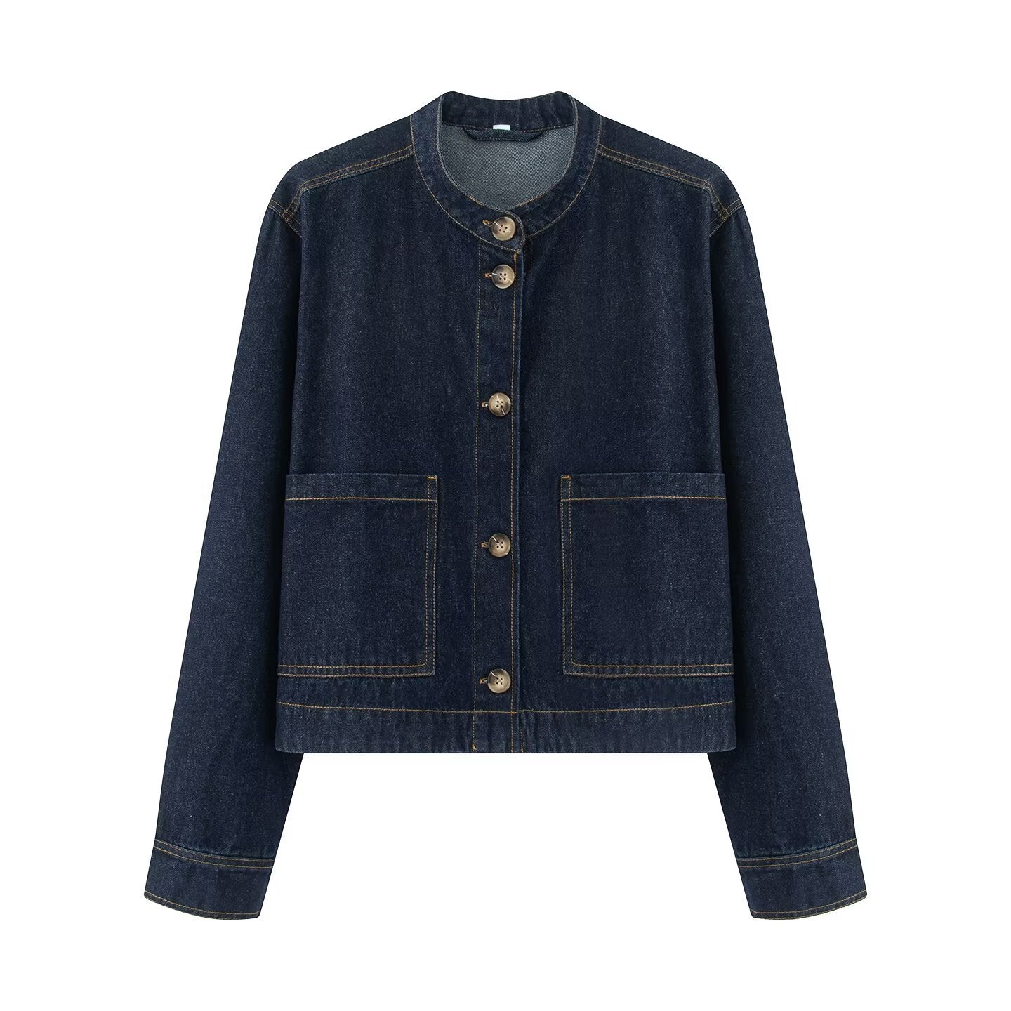 Women's Autumn Street Fashion Stand Collar Denim Jackets