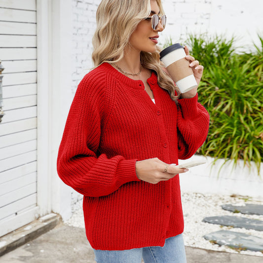Women's Loose-fitting Casual One Breasted Fashion Sweaters