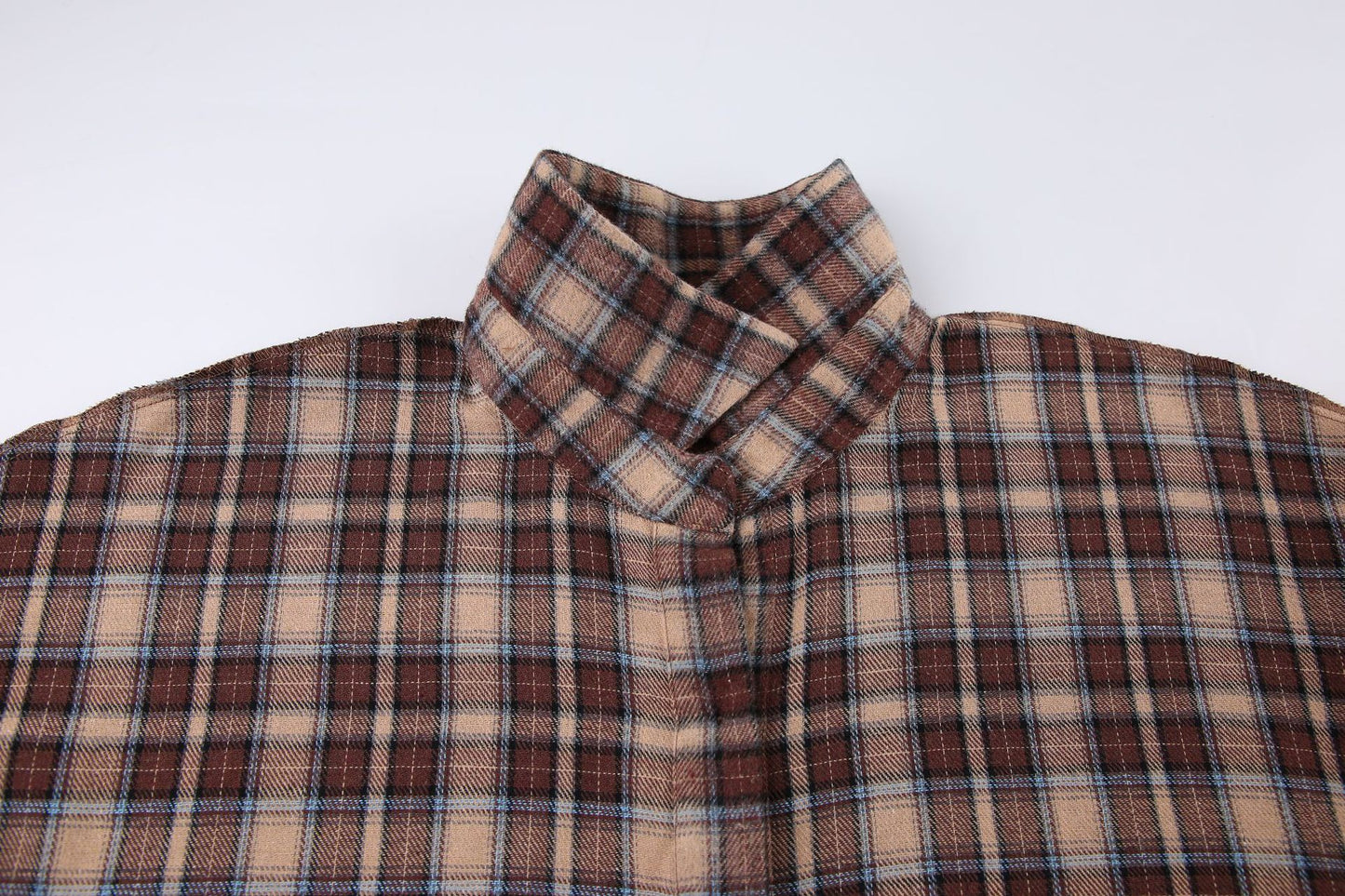 Women's Beauty Retro Plaid Shirt Long Design Blouses