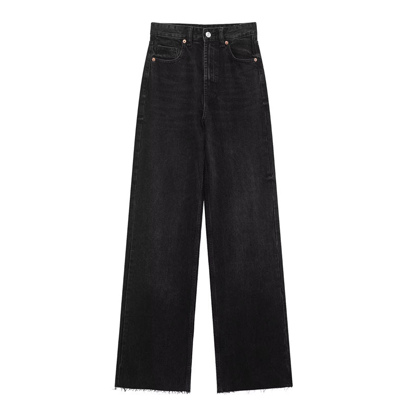 Women's Spring Temperament Commute Casual Long Jeans