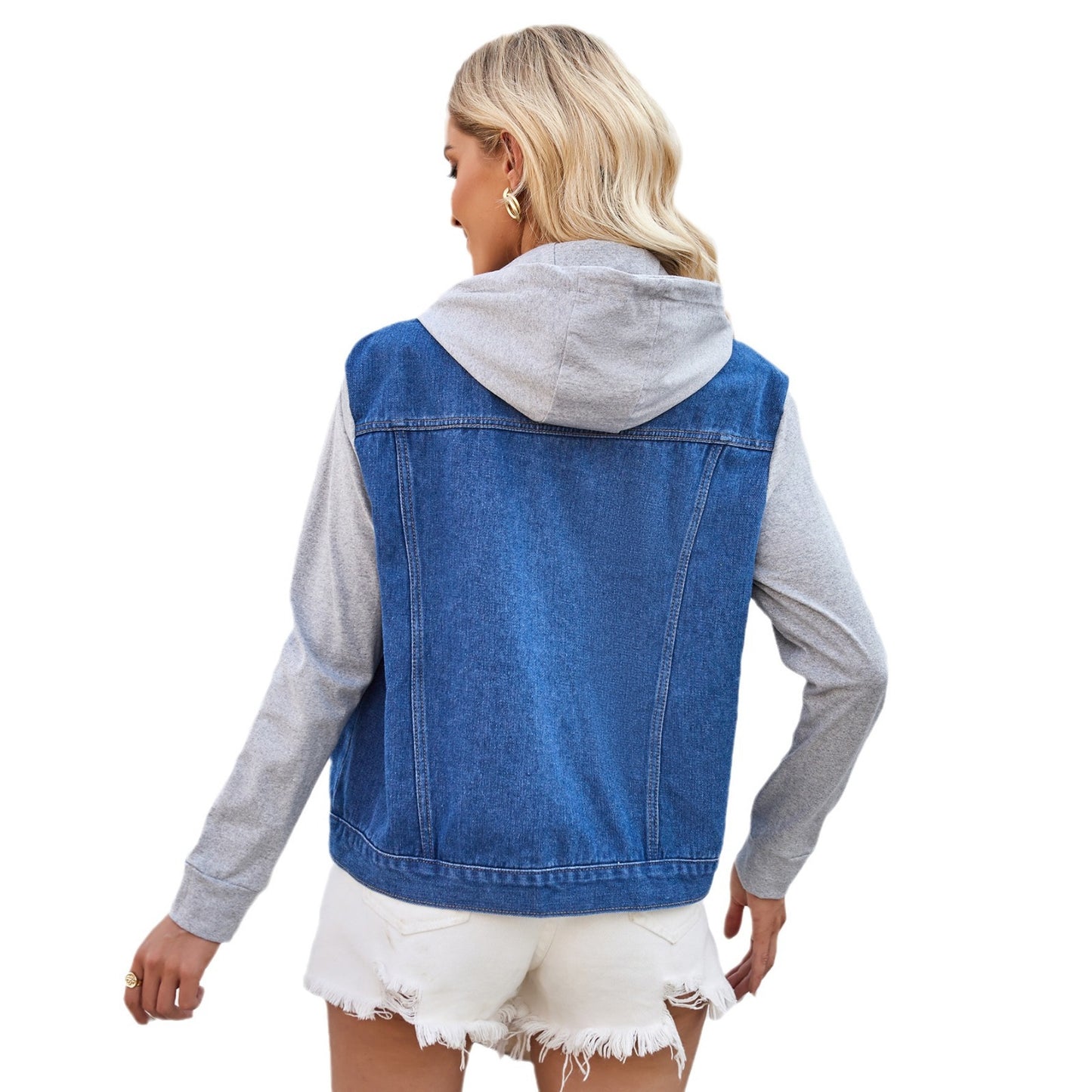 Women's Washed Stitching Long Sleeve Denim Jackets
