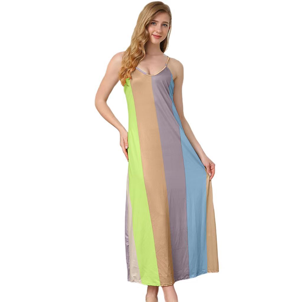 Women's Patchwork Round Neck Sweet Fresh Style Dress
