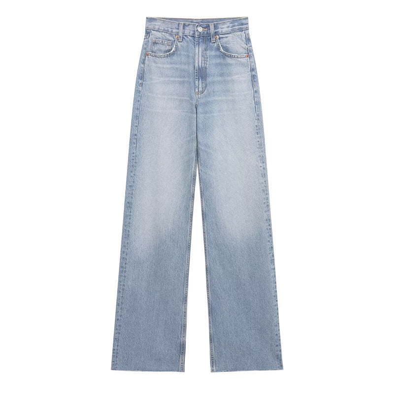Women's Spring Temperament Commute Casual Long Jeans