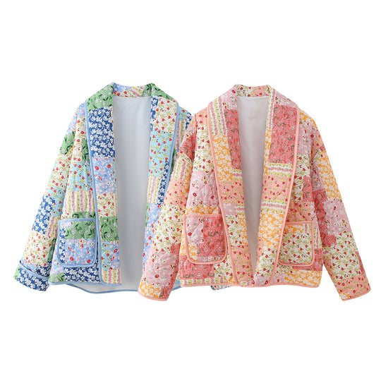 Women's Spring Street Fashion Casual Printed Jackets