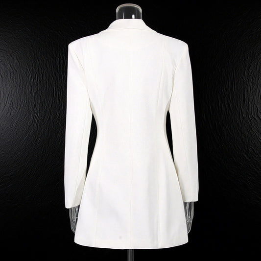 Women's Advanced Design Metal Buckle Belt Waist Blazers