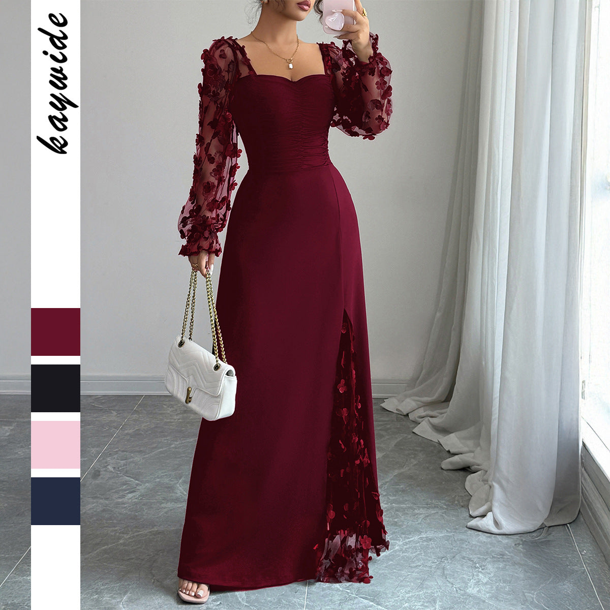 Innovative Slouchy Women's Elegant Graceful Long-sleeved Dress