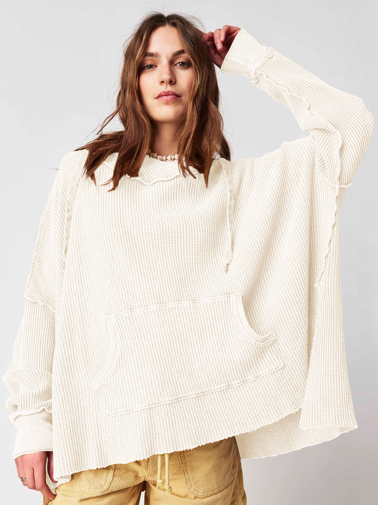 Women's Autumn Loose Trendy Solid Color Hoodie Coats