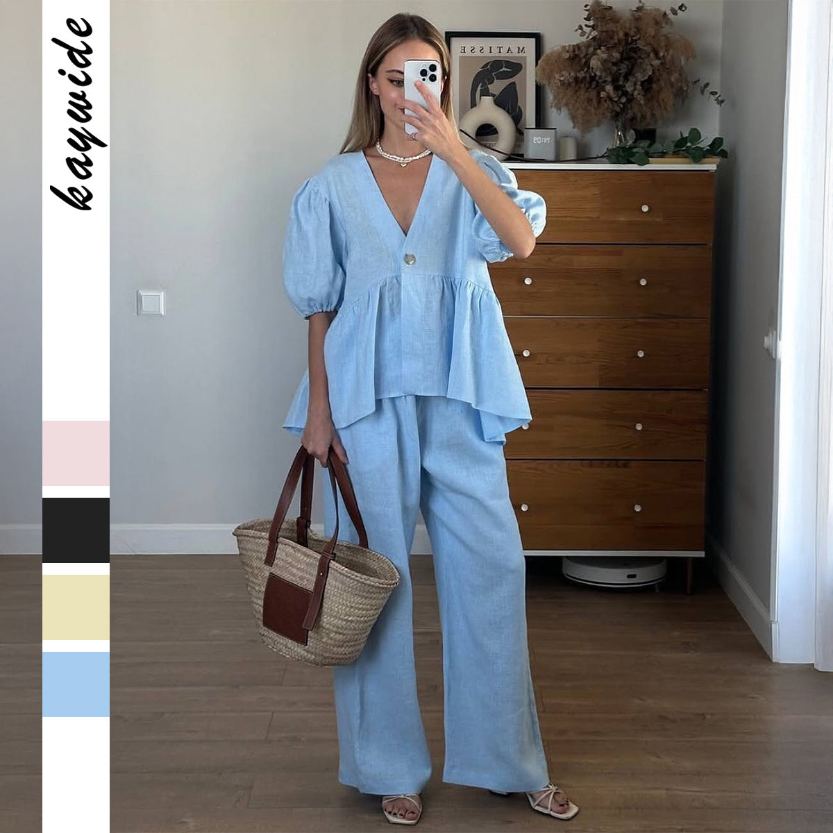 Women's Vacation Short-sleeved T-shirt Long Summer Fashion Casual Suit