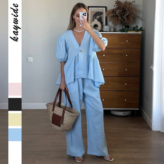 Women's Vacation Short-sleeved T-shirt Long Summer Fashion Casual Suit