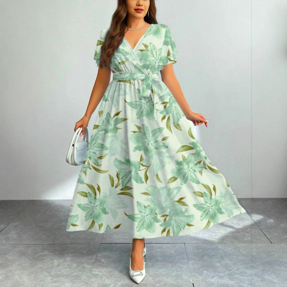 Attractive Classy Printed Summer Holiday Floral Dress