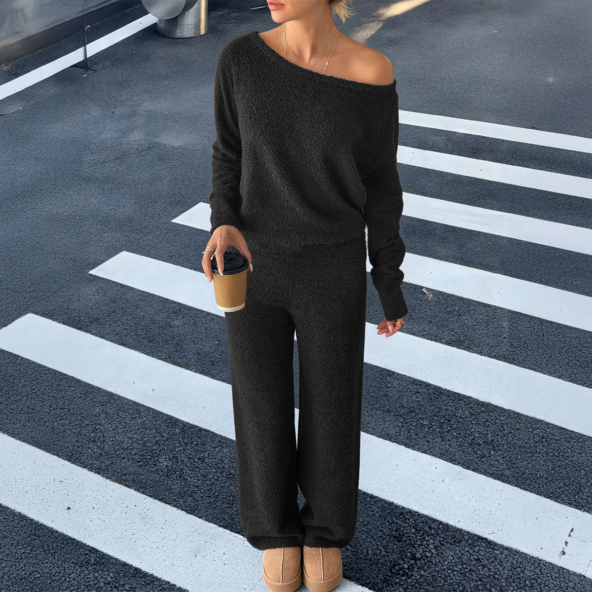 Women's Leisure Sports Long Sleeve Trousers Fashion Casual Suit