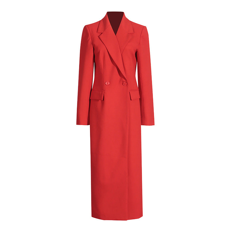 Women's Autumn Tight Waist Slim Long High-grade Blazers