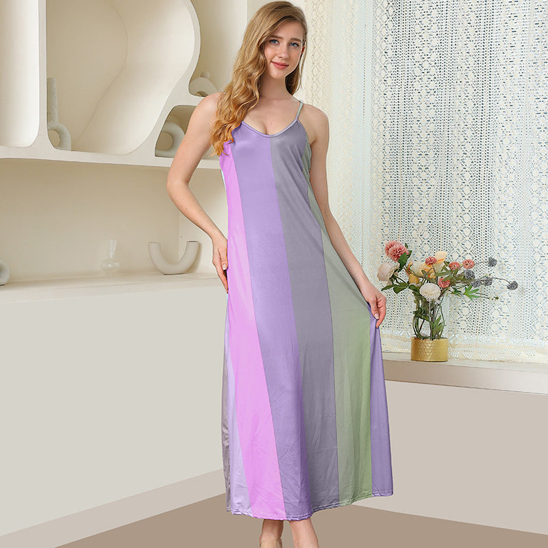 Women's Patchwork Round Neck Sweet Fresh Style Dress