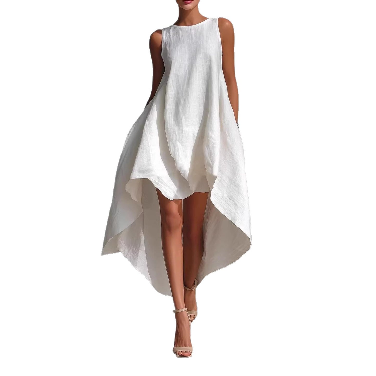 Women's Front Long Back Irregular Loose Casual Shorts