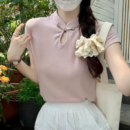 Italian Chinese Style Mandarin Collar Sleeve Dresses
