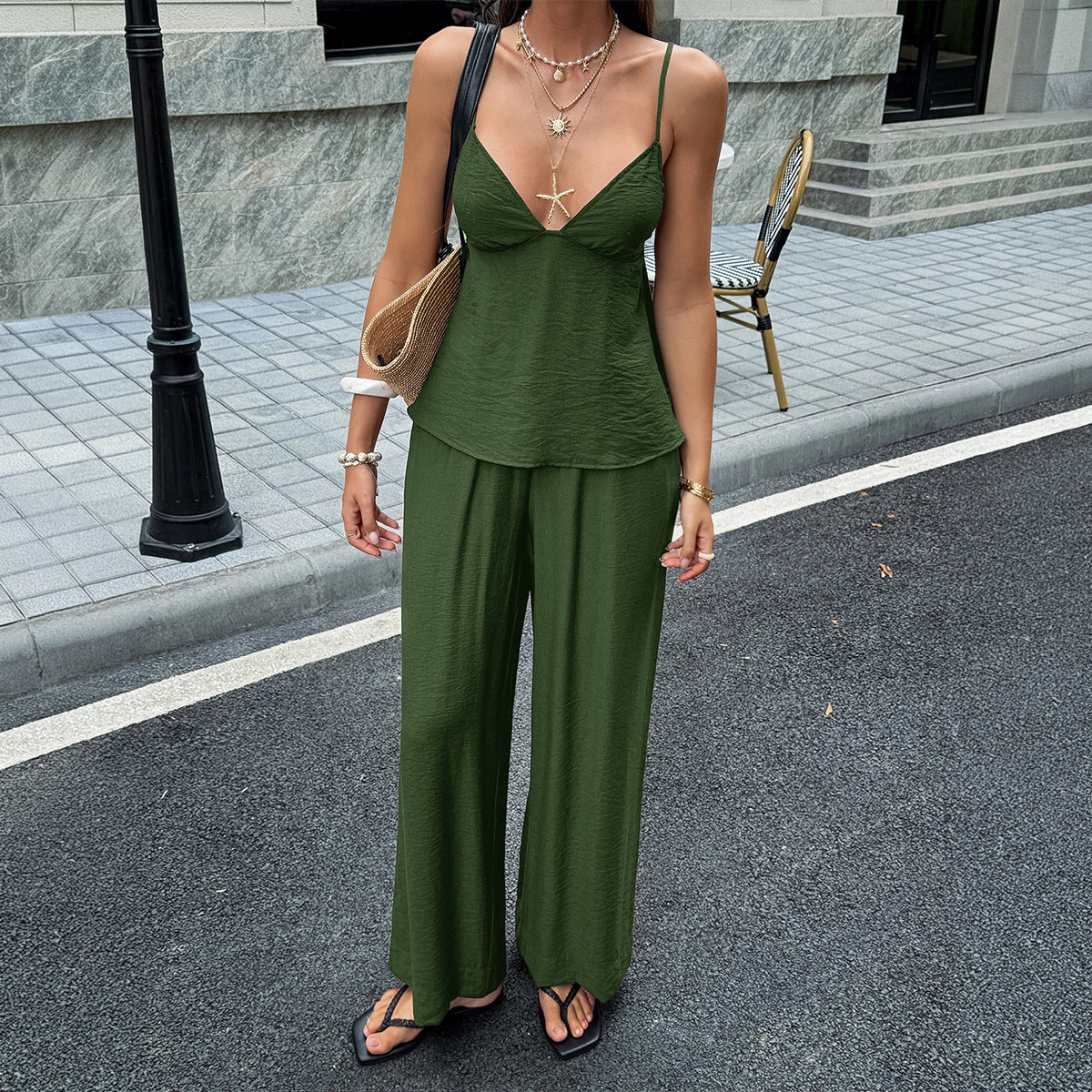 Women's Vacation Style Hot T-shirt Trousers Summer Suits
