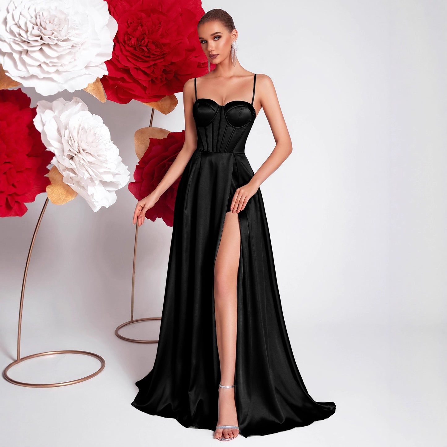Women's Satin Fabric High-grade Fashionable Light Luxury Dress