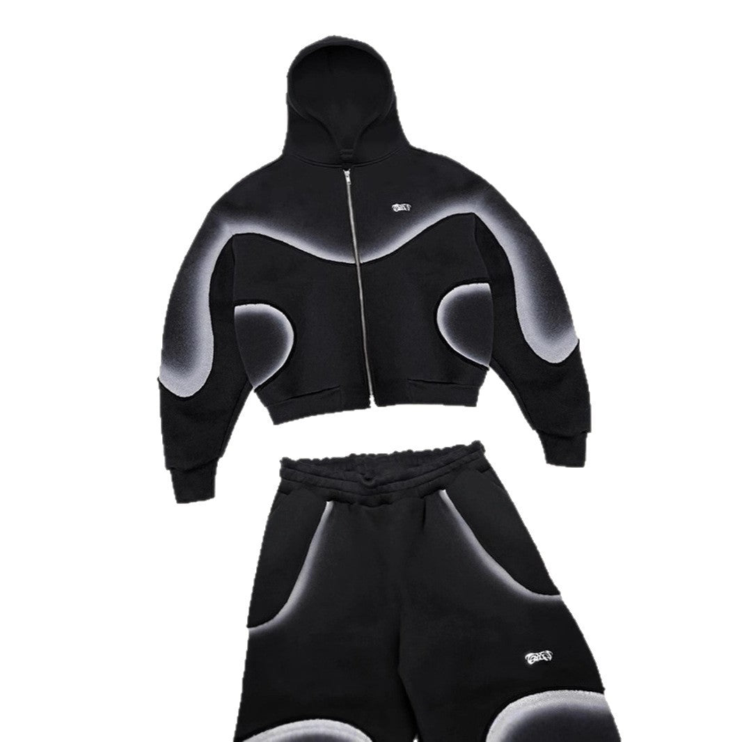 Gothic High Street Style Line Printing Hoodie Male Sweaters