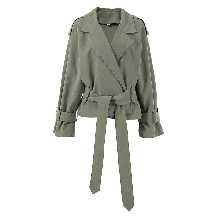 Women's Autumn High Sense Elegant Lapel Female Coats