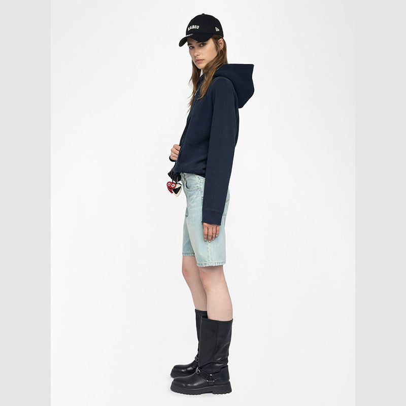 Women's Chalk Digital Printing Steering Wheel Hot Drilling Sweaters