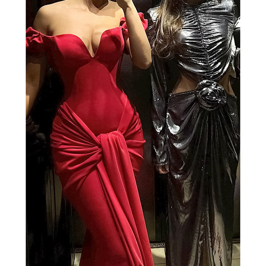 Women's Autumn Dress Elegant Sexy Bottoming For Dresses