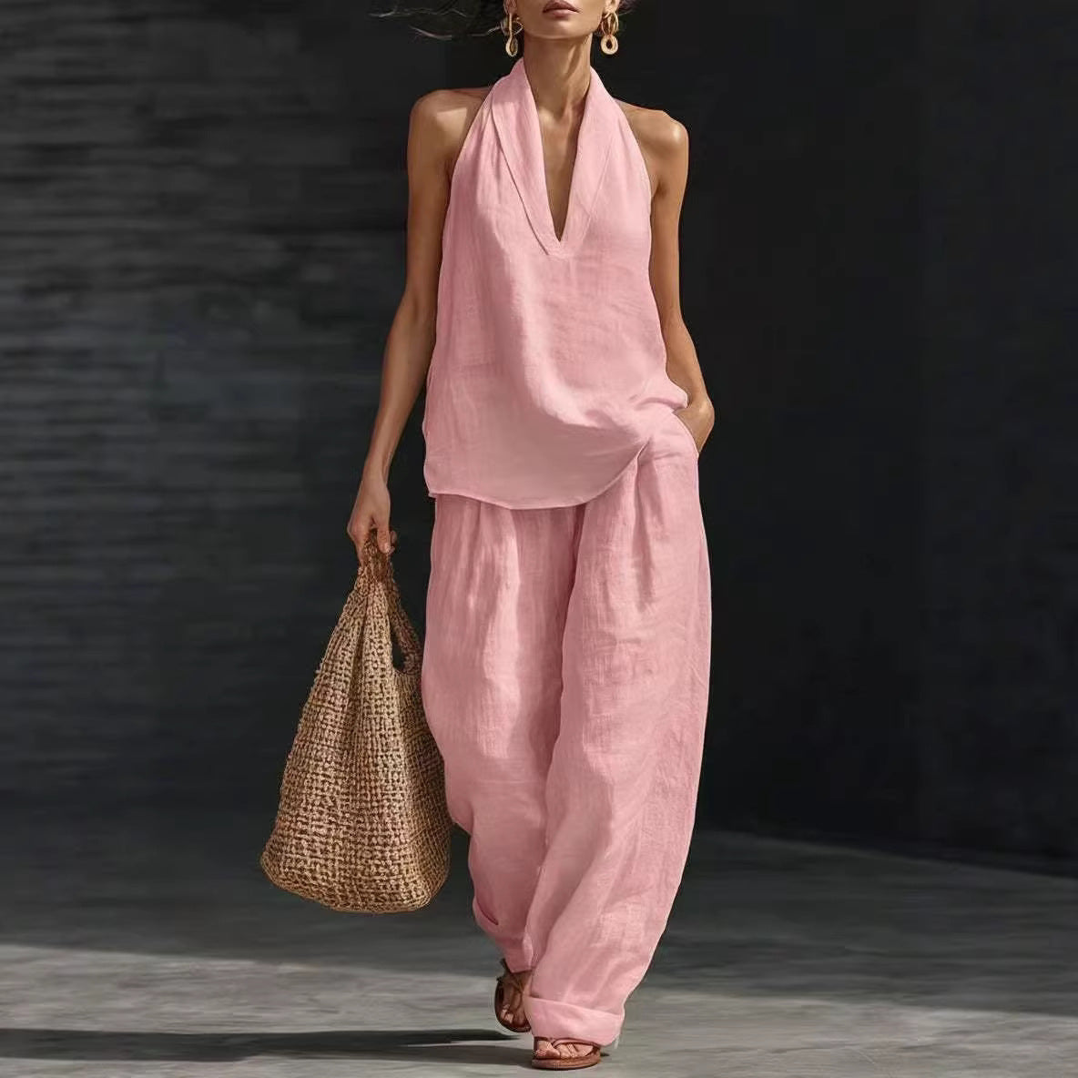 Versatile Fashion Charming Women's Halter Sleeveless Suits