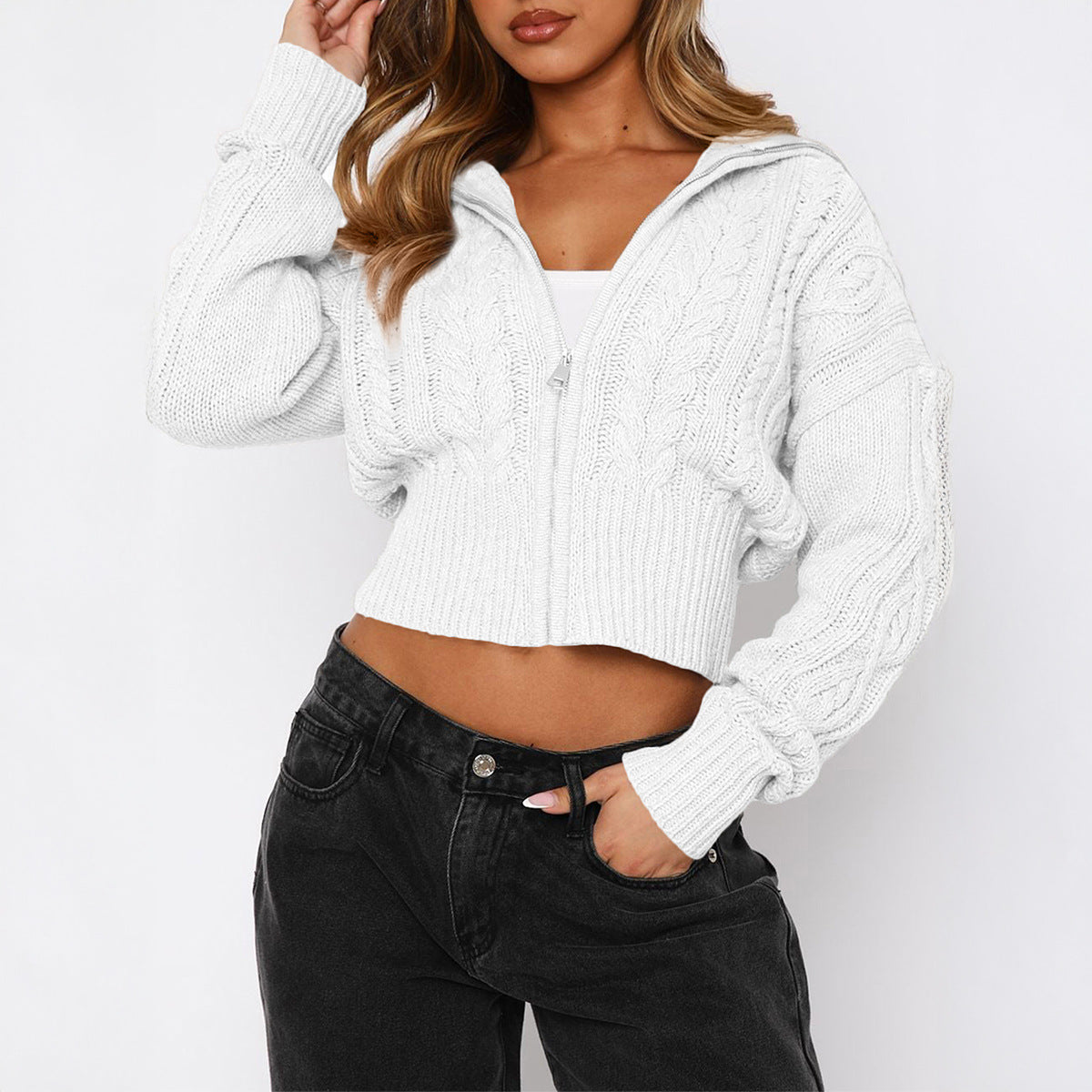 Women's High-grade Simple Fashion Long Sleeve Solid Knitwear