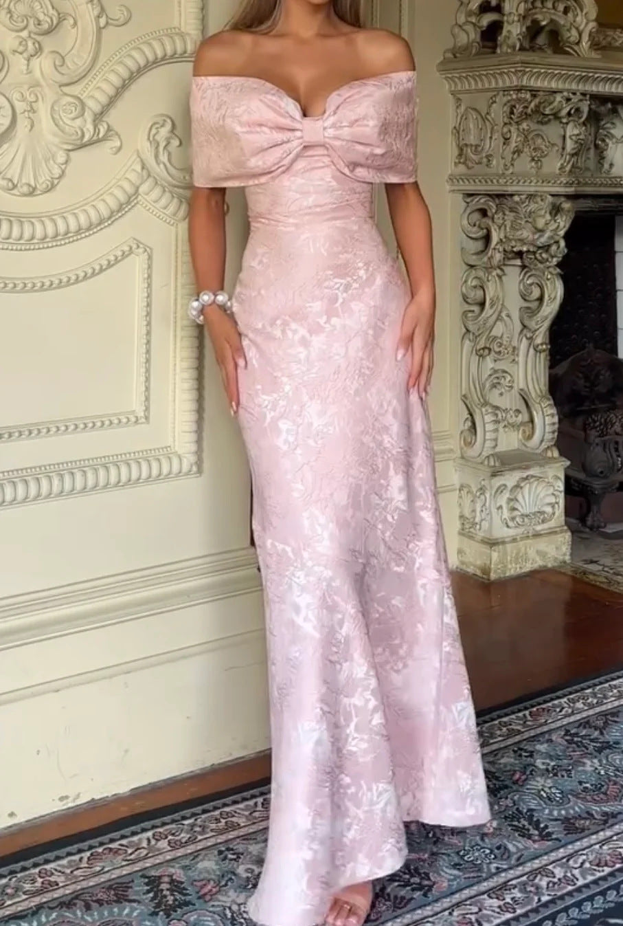 Women's Bow Sexy Backless Dress Elegant Dresses