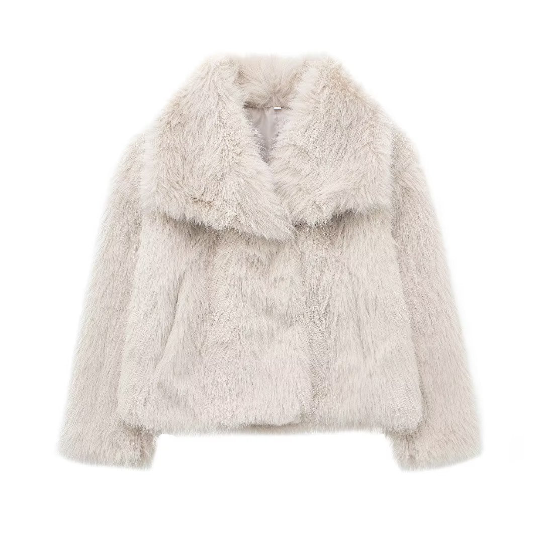 Women's Winter Fashionable Elegant Artificial Fur Coats