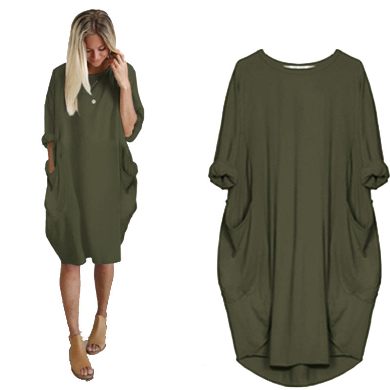Women's Fashion Casual Mid-length Elegant Graceful Dress