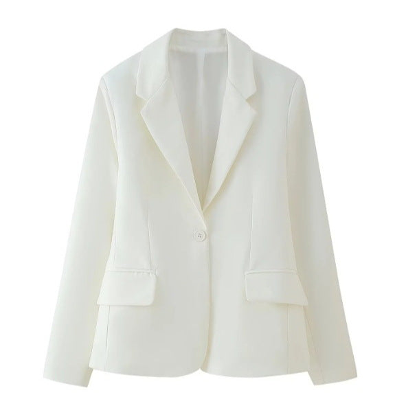 Women's Fashion Elegant White Lapel Casual Long Coats