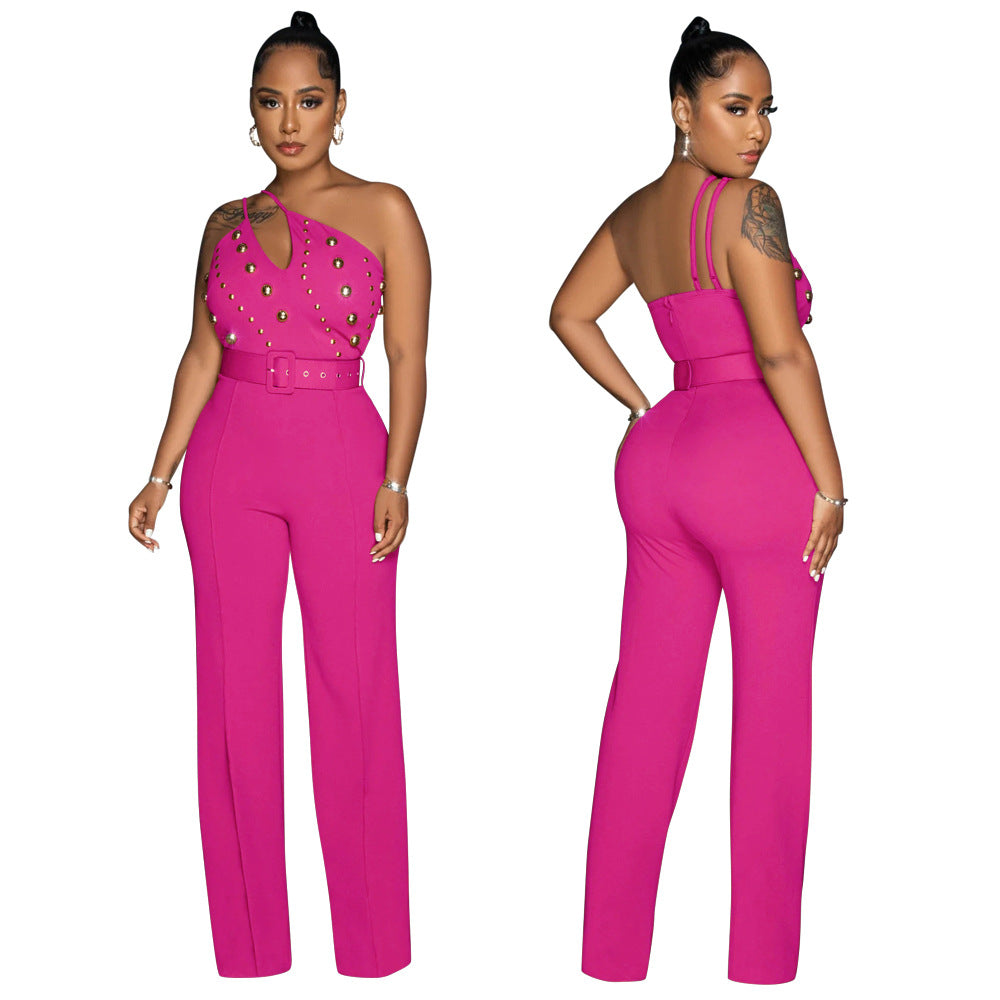 Women's Glamorous Fashionable Solid Color For Jumpsuits