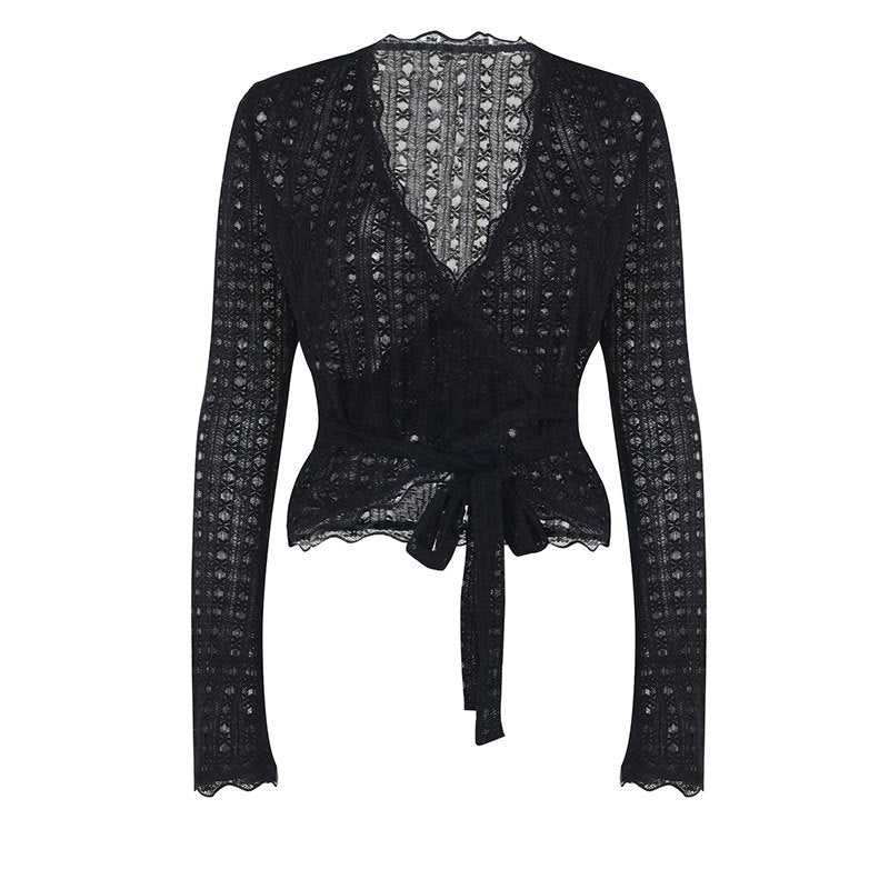 Women's Loose Outer Wear Hollow Sexy Fashion Blouses