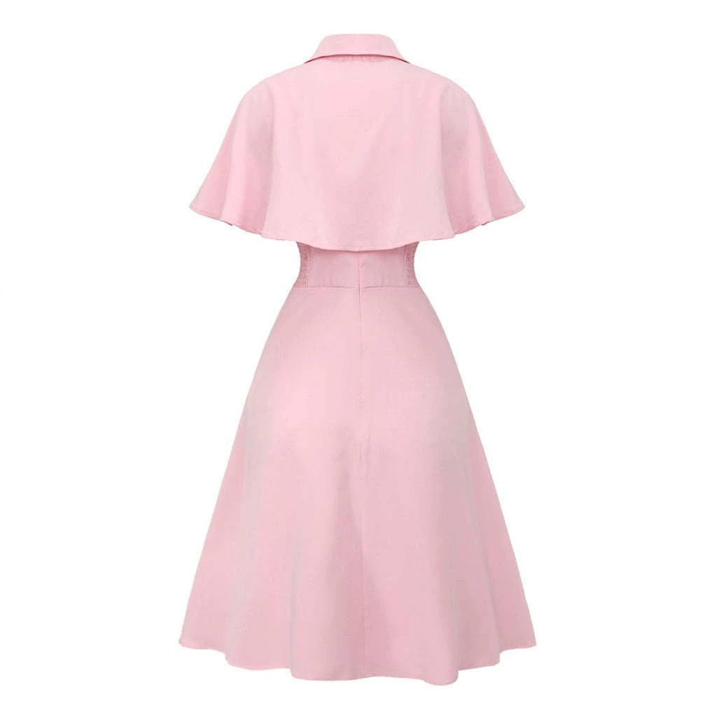 Small Shawl Solid Color Retro Elegant Large Swing Smocking Suits