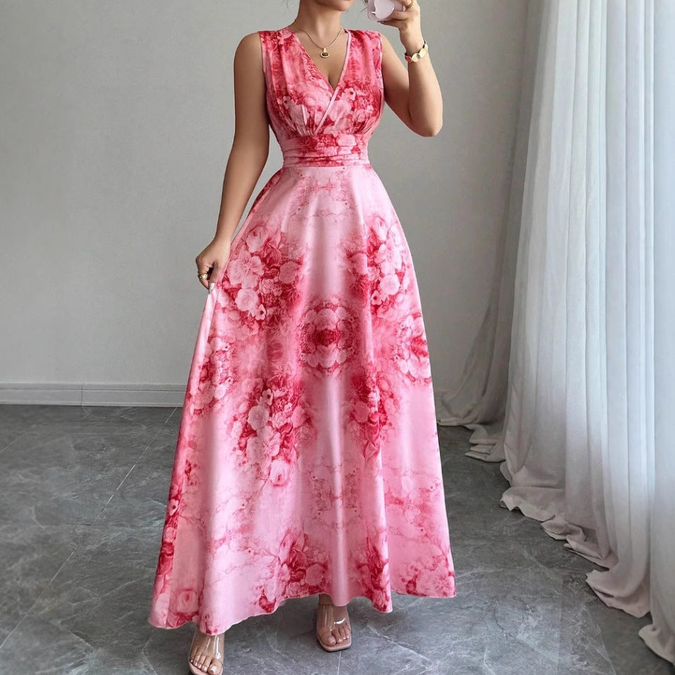 Women's Beach Bohemian Long Overcoat Summer Waist Slimming Dress