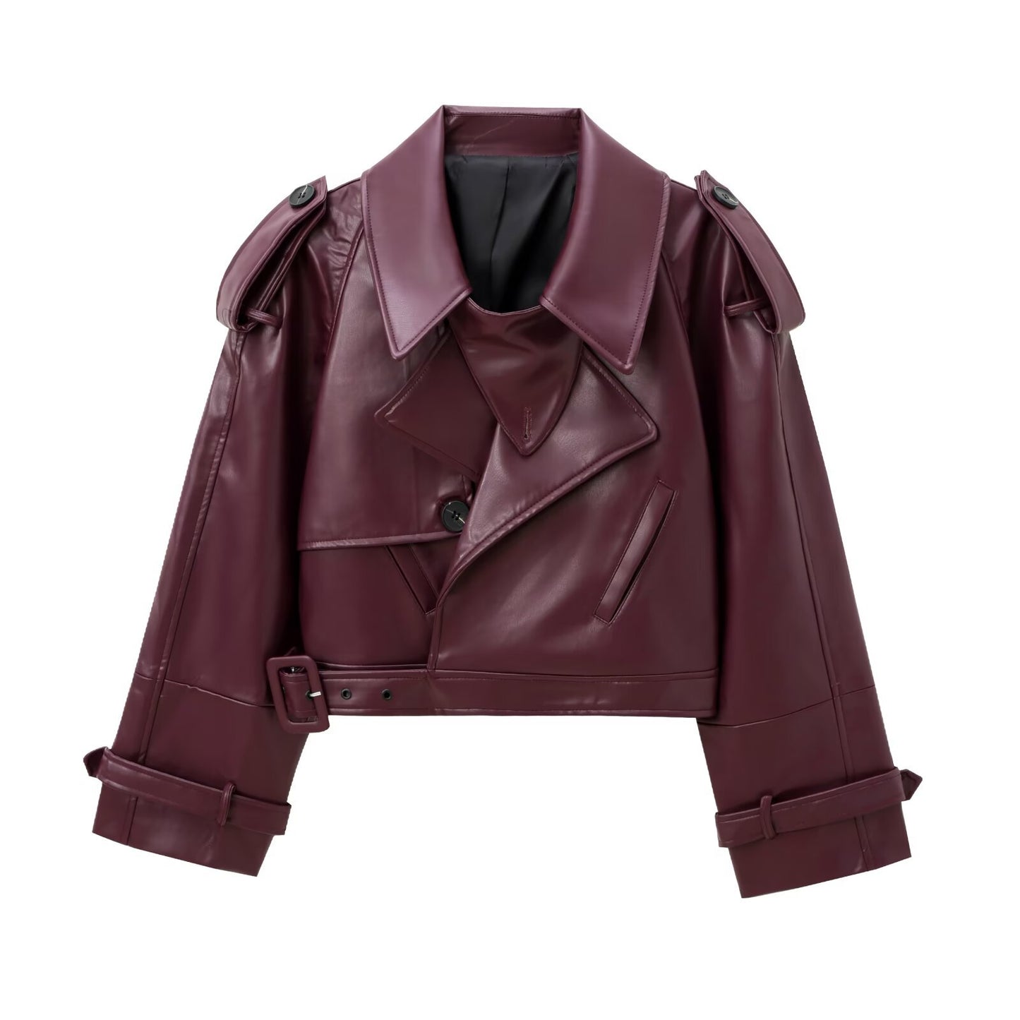Women's Model Style Profile Shoulder Motorcycle Leather Jackets