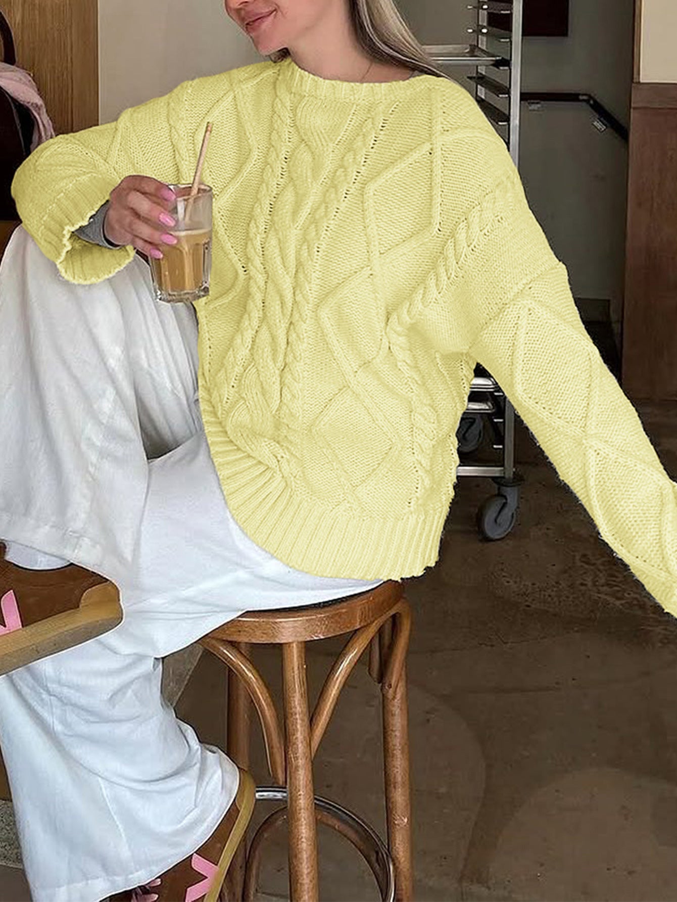 Women's Casual Simple Woolen Long Sleeve Clothing